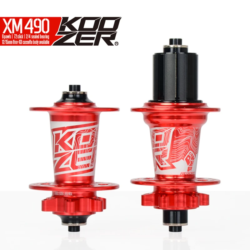 

Koozer Bicycle Hubs Sealed Bearing MTB Mountain Bike Hub Quick Release Bike hub 32H Disc Brake QR 9*100mm Thru Axle 15/142mm