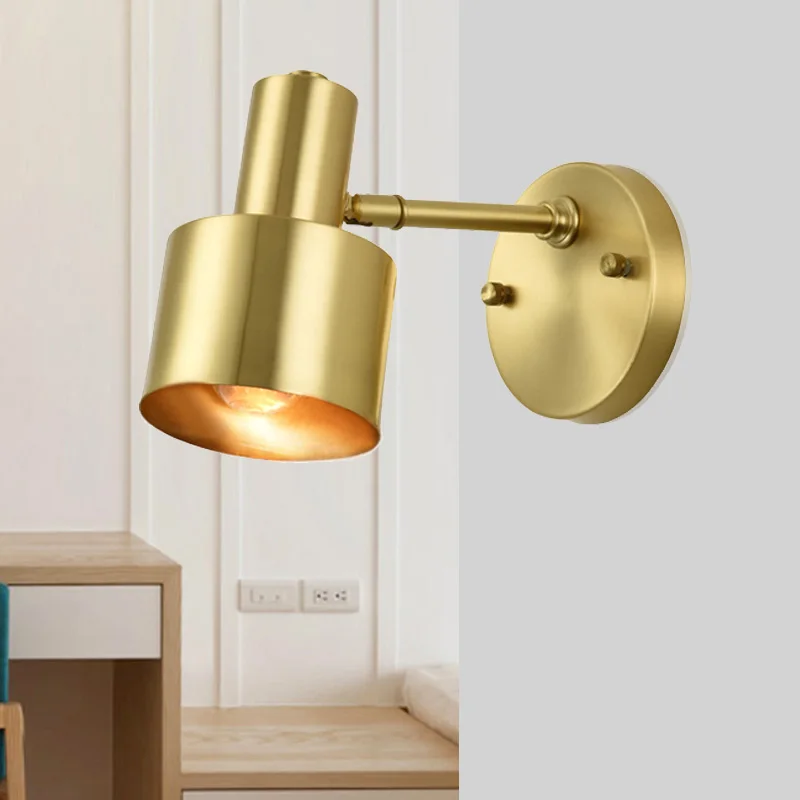 

Nordic creative living room copper wall lamp stairs aisle fashion wall lights restaurant art wall lighting bedside lamps