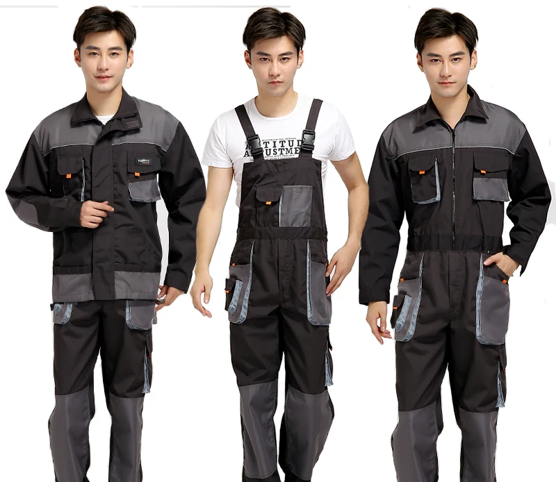 CCGK bib overalls men work coveralls protective repairman strap jumpsuits pants working uniforms plus size sleeveless coverall 3334243234777
