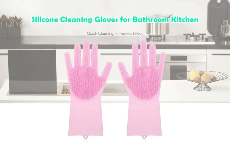 1 пара силиконовых чистящих перчаток для мытья посуды мытье домашних животных уход за волосами картофеля автомобиля изолированные для кухни бытовые инструменты