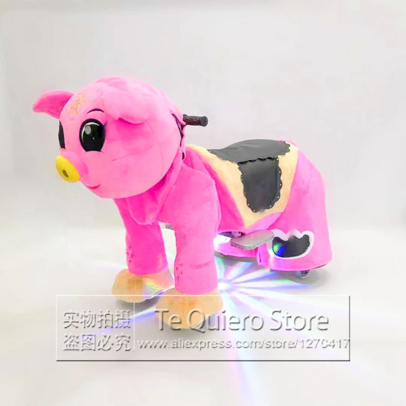 

Coin Operated Animal Electric Kids Ride Walking Pig Animal Ride On Toy For Amusement Park