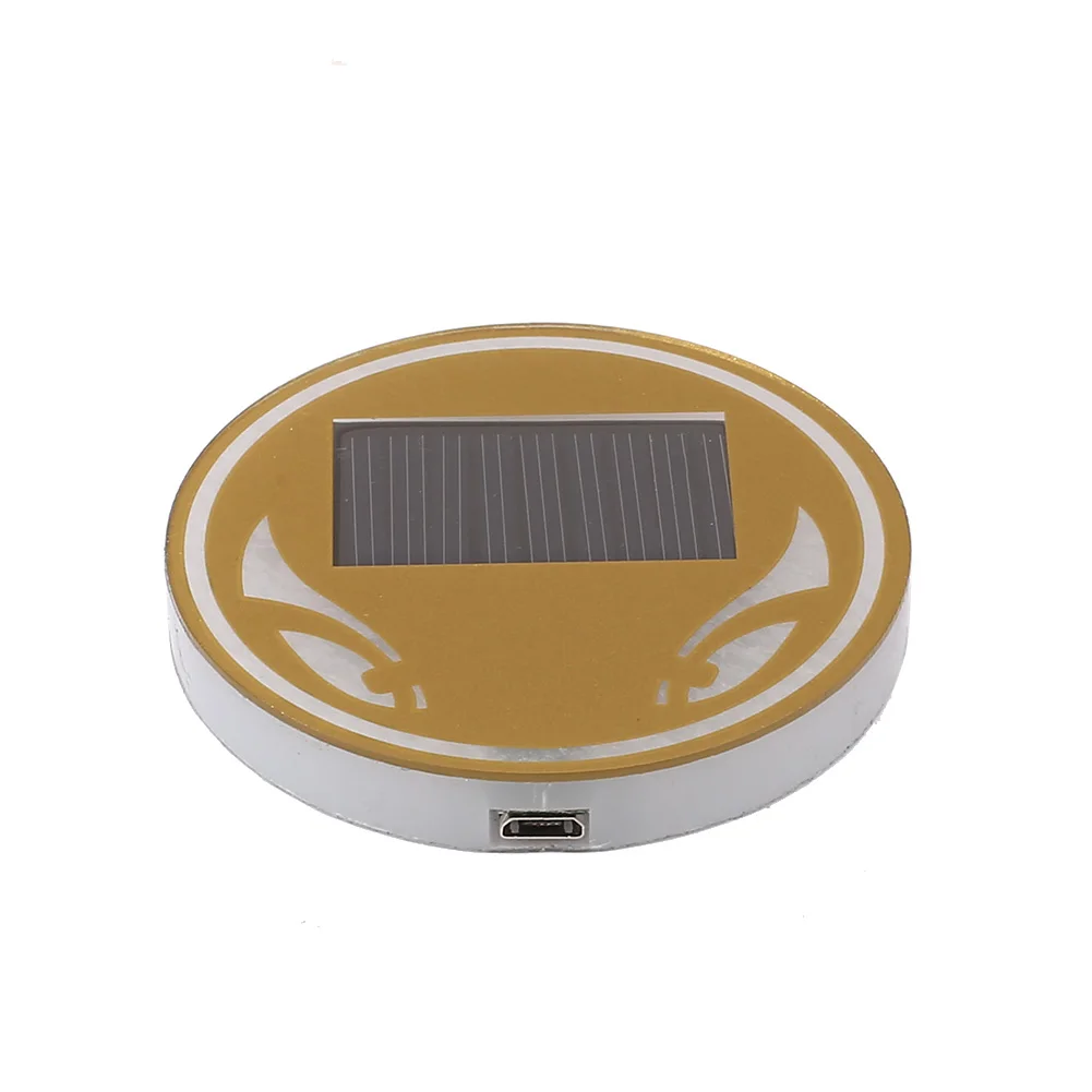 

Car Interior Solar Energy Cup Holder Bottom Pad Cover Trim LED Atmosphere Light