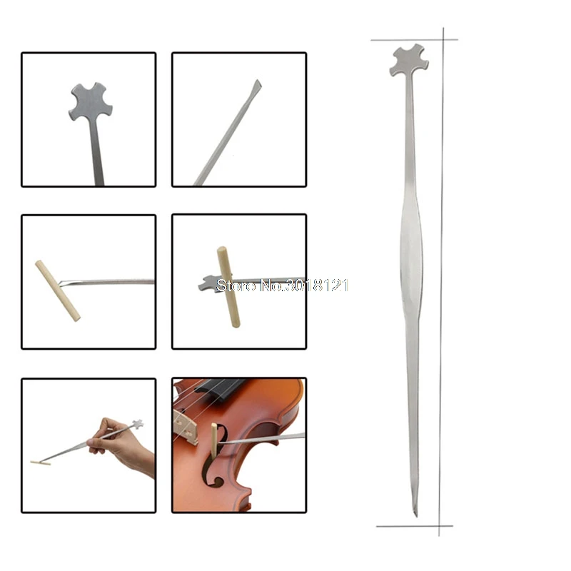 

Stainless Steel Violin Placement Sound Post Setter Repair Tool Frets Hook Hot