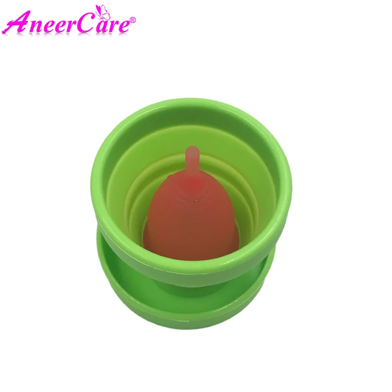 1pcs sterilizer cup for women menstrual cup silicona flexible Menstrual sterilizing cup Foldable Outdoor Sport Water Cup