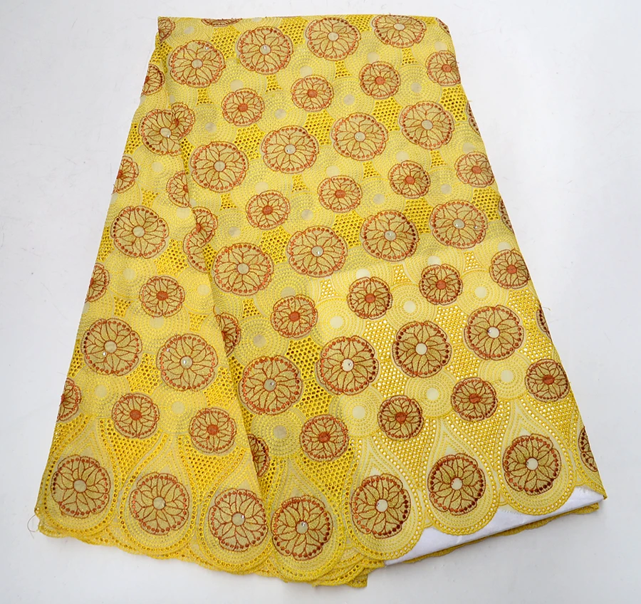 

STYLISH Swiss Voile Cotton Lace Pretty Voile Fabrics 5 Yards/Set African Cotton Lace Fabric plus French Net Lace for Party