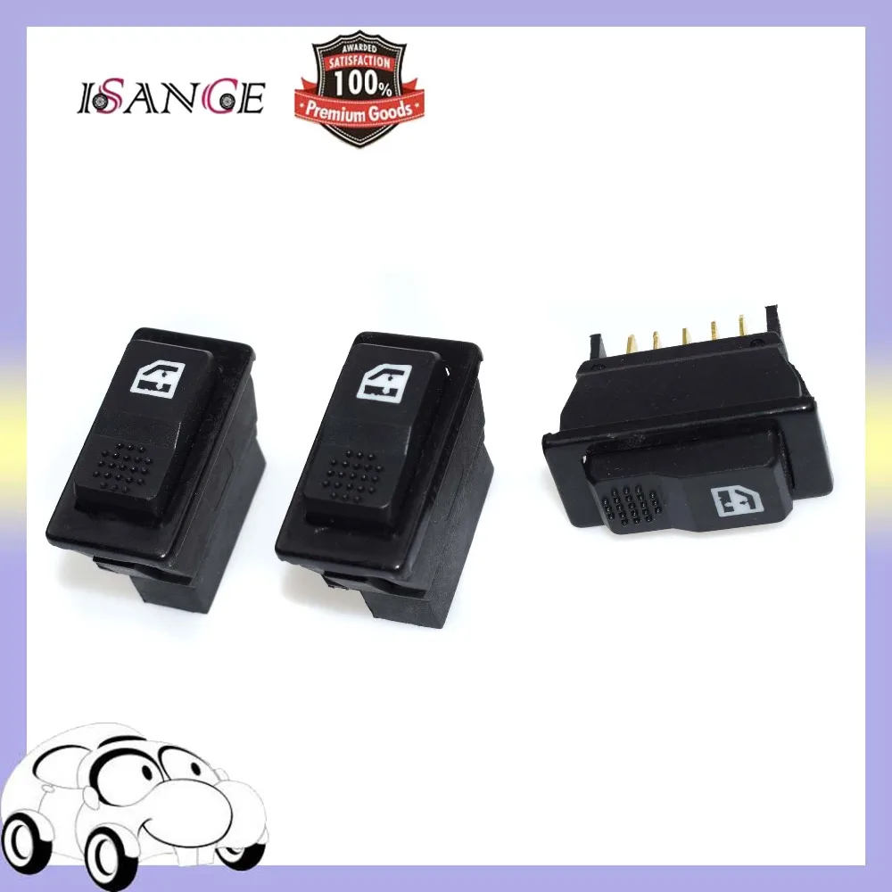 ISANCE 3pcs Auto Car Power Window Switch 5 pins For Universal 12V 20A