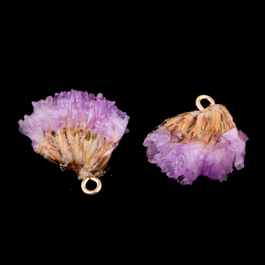 2 шт натуральные настоящие сухие цветы Подвески для изготовления ювелирных изделий