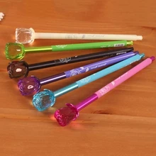 

6pcs Rose Gel Ink pens 0.5mm Black Refill Creative Korean stationery