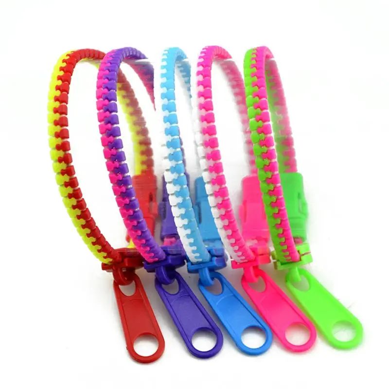 

Mixed Color Kids Friendship Fidget Zipper Bracelets Sensory Toys Fashion Jewelry