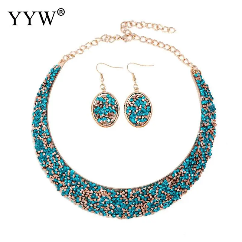 

Multicolor Women Jewelry Set Dangle Earrings And Necklace Female Bohemian Summer Style Female Pinkycolor Stylish Jewelry Suit