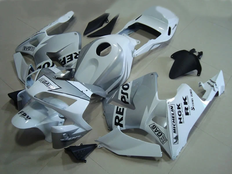

Motorcycle Fairing kit for HONDA CBR600RR F5 03 04 CBR 600RR 2003 2004 cbr600rr ABS White grey Fairings set+7gifts HR05