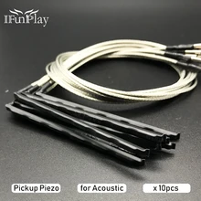 10 шт. 6 струнная Акустическая гитара мост стержень седла пьезо народная гитара РА эквалайзер звукосниматель пьезо аксессуары для гитары Прямая
