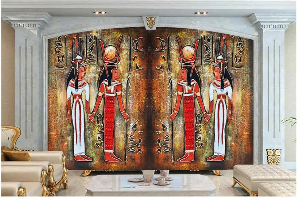 

custom 3d photo wallpaper mural living room ancient Egyptian celebration 3d painting sofa TV background wall non-woven sticker