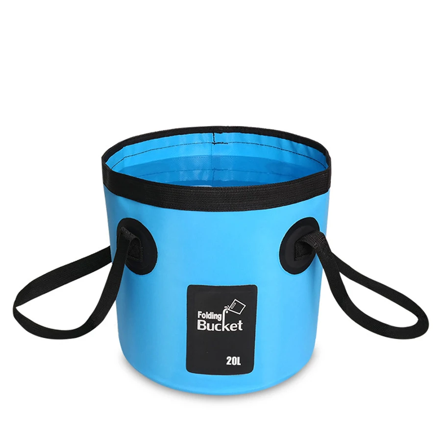 NEWBOLER Outdoor Bucket Lightweight Canvas Folding Bucket Portable