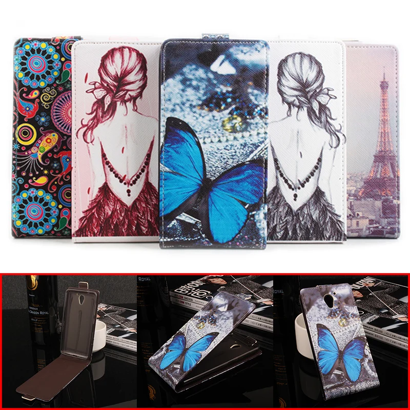 

HongBaiwei Fashion Phone Cases For ZTE A510 Case Butterfly Flower Tower Pattern Flip Leather Cover For ZTE A510