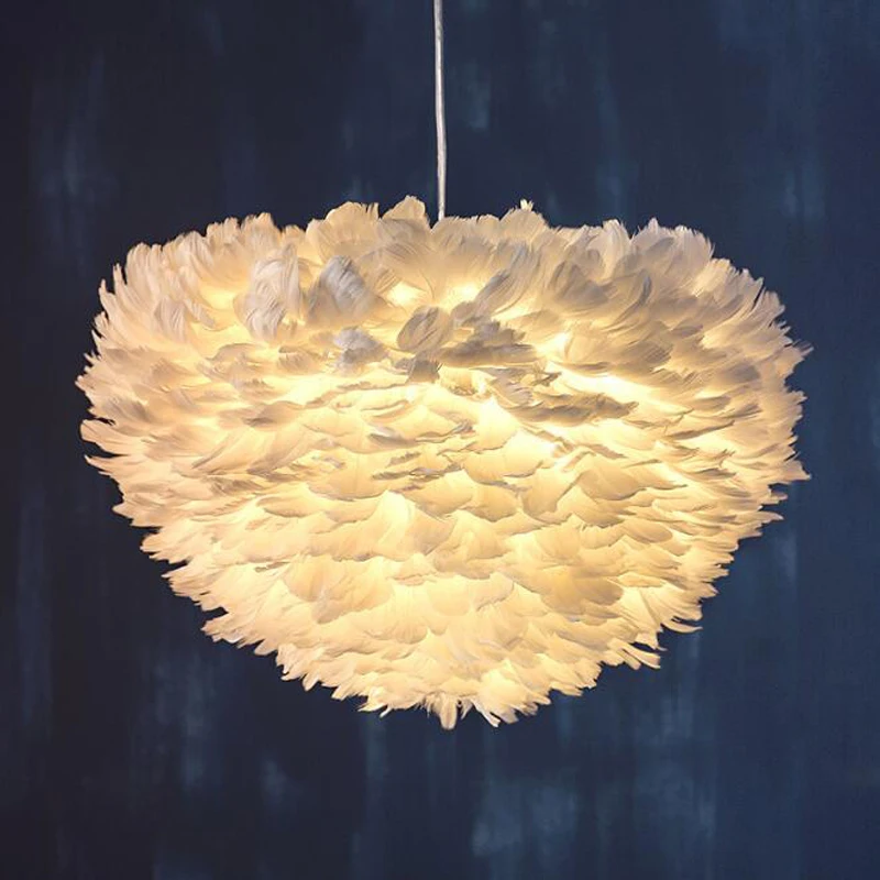 

Nordic American Princess Romantic chandelier Modern Simple Creative Children's Room Parlor Light LED Feather Chandelier led lamp