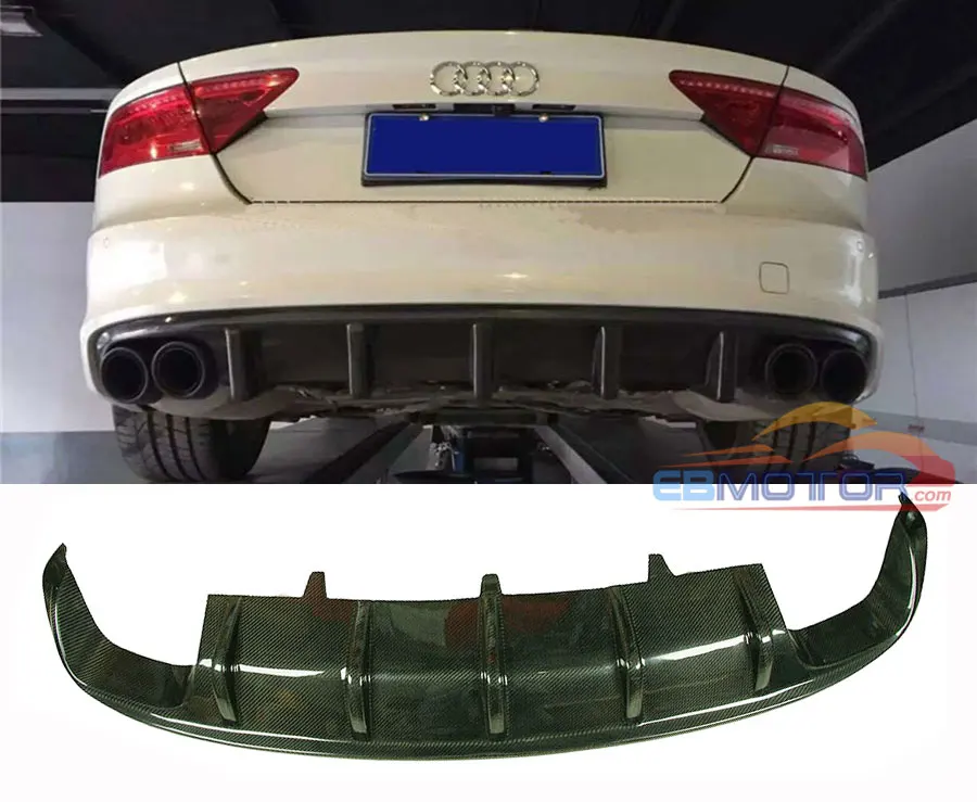 DTM Стиль Настоящее углеродное волокно задний диффузор для Audi A7 S7 RS7 2012UP A067|diffuser for