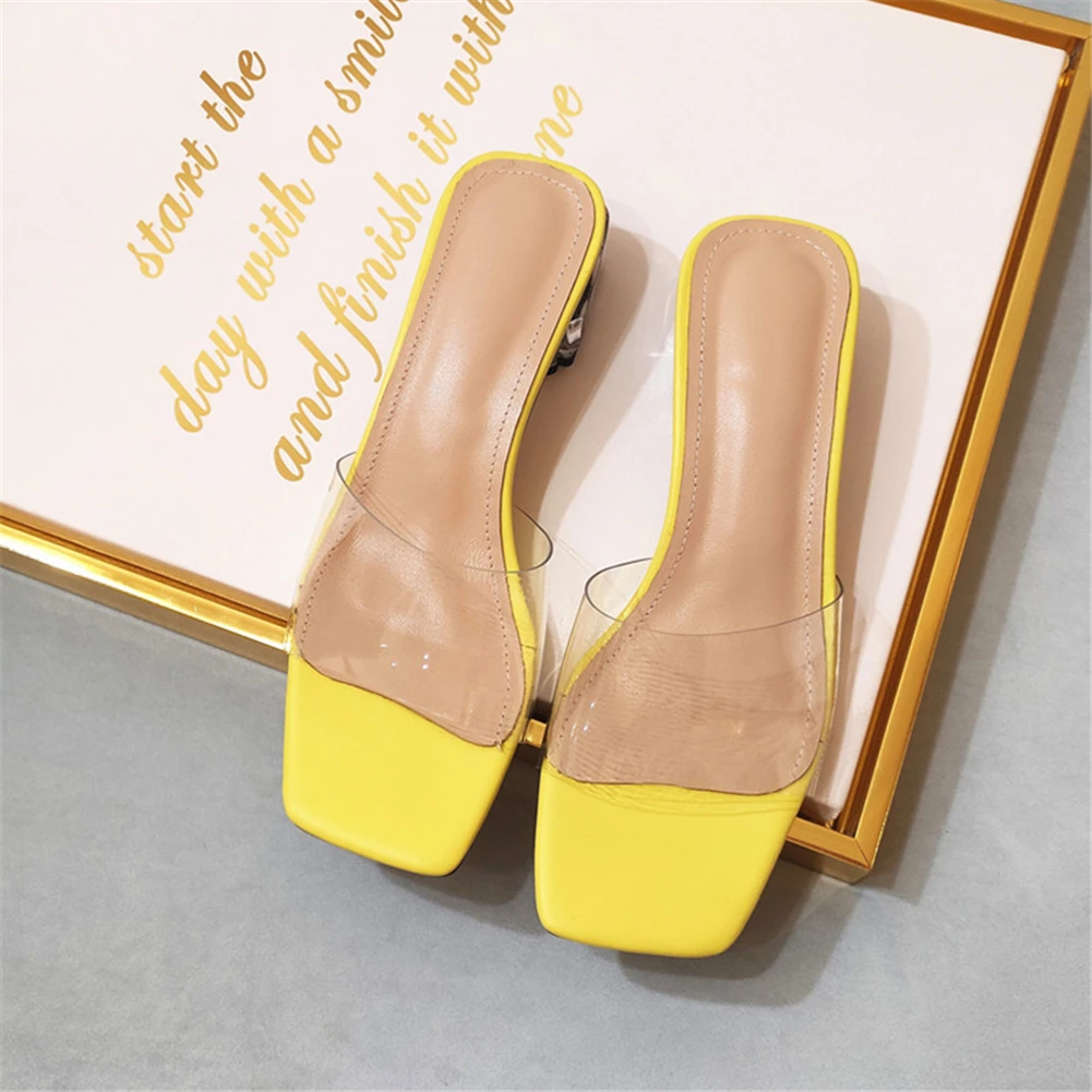 Lapolaka/модные большие размеры 33–43 ПВХ тапочки, женская обувь высокого качества на толстом каблуке Летняя обувь женские шлепанцы