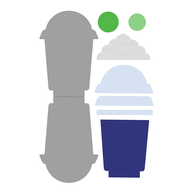 

Funny Coffee Tea Cup Set Metal Cutting Dies For DIY Scrapbooking Embossing Paper Cards Making Decorative Crafts New 2018 Diecut