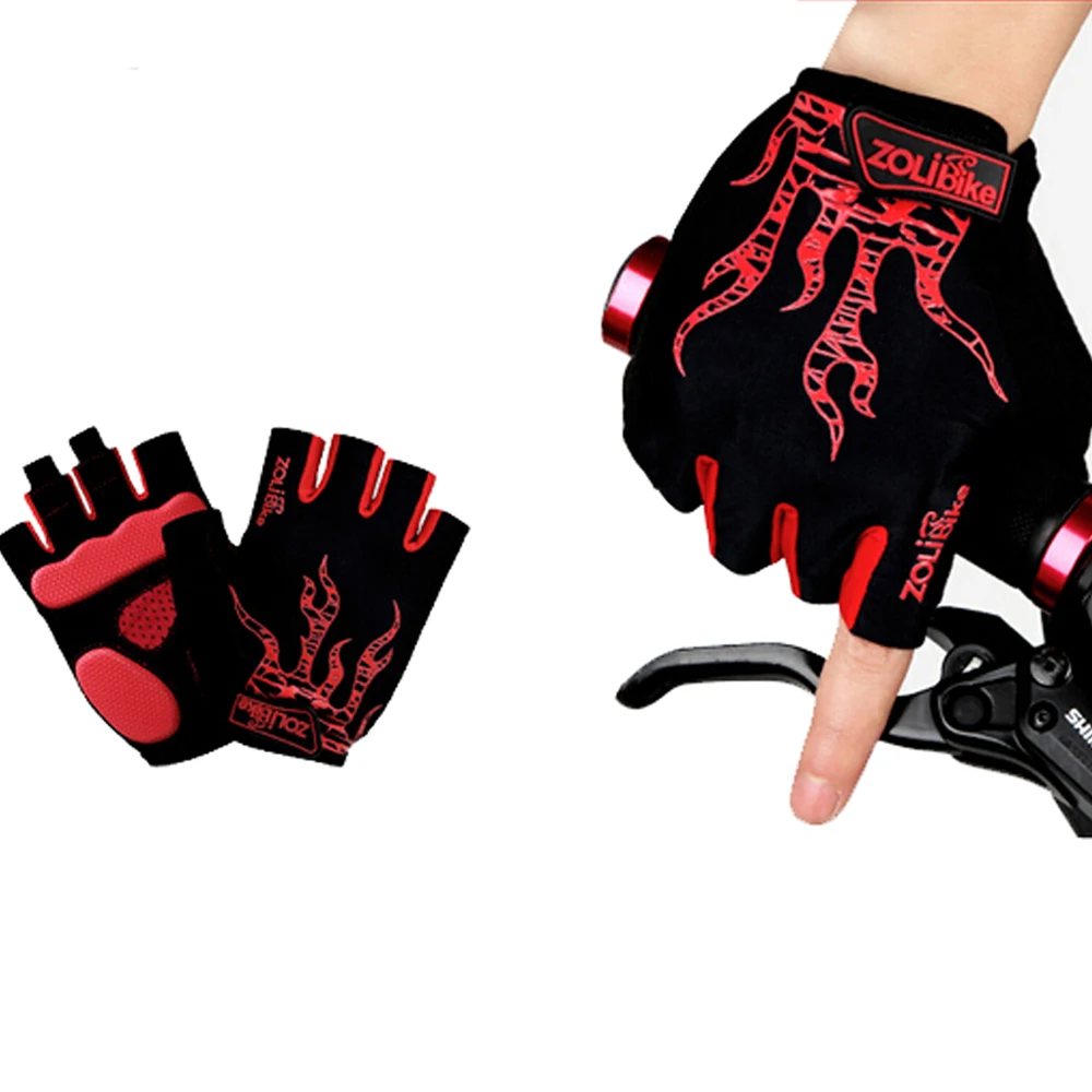 Cycling Spherical SBR palm rest Shockproof Sports Half Finger font b Glove b font Riding Summer
