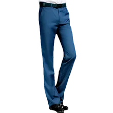 Новые расклешенные брюки мужские летние прямые брюки от костюма Британский досуг свободные горячие ноги брюки цвет синий/черный/винно-красный