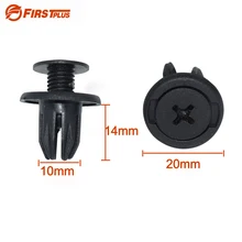 50x10mm Black Nylon Push Auto Portierbekleding Rivet Fastener Fender Front Dumper Retainer Voor Chery QQ