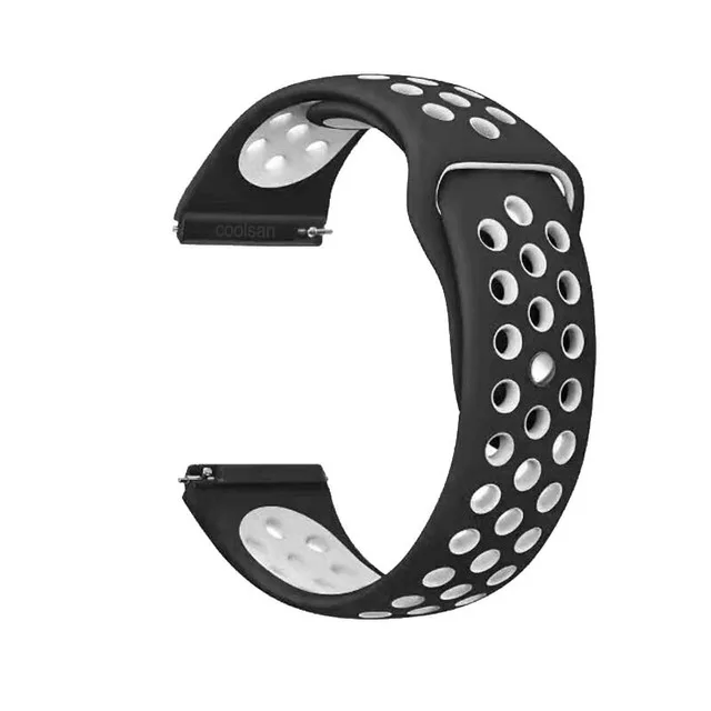 Спортивные часы 20 мм 22 мм ремешок для samsung Galaxy Watch Active 40 мм/Galaxy Watch 42 мм 46 мм/gear S2 Sport S3 Frontier классический ремень - Цвет ремешка: black-white