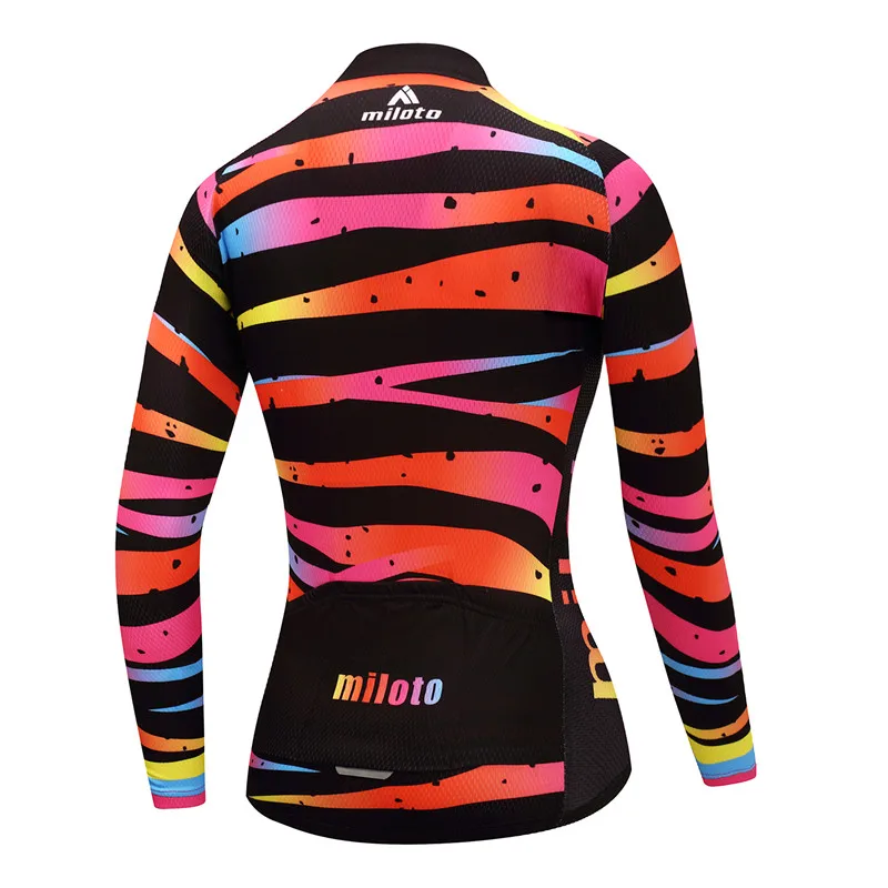 MILOTO, Зимняя Теплая Флисовая велосипедная одежда, Женский комплект с длинным рукавом для велоспорта, Джерси для горного велосипеда, одежда для велоспорта