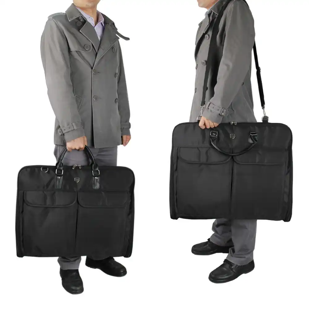 Bagsmart Waterproof Business Garment Bag Men Black Travel For Suit Zipper With Handle Dress Bags