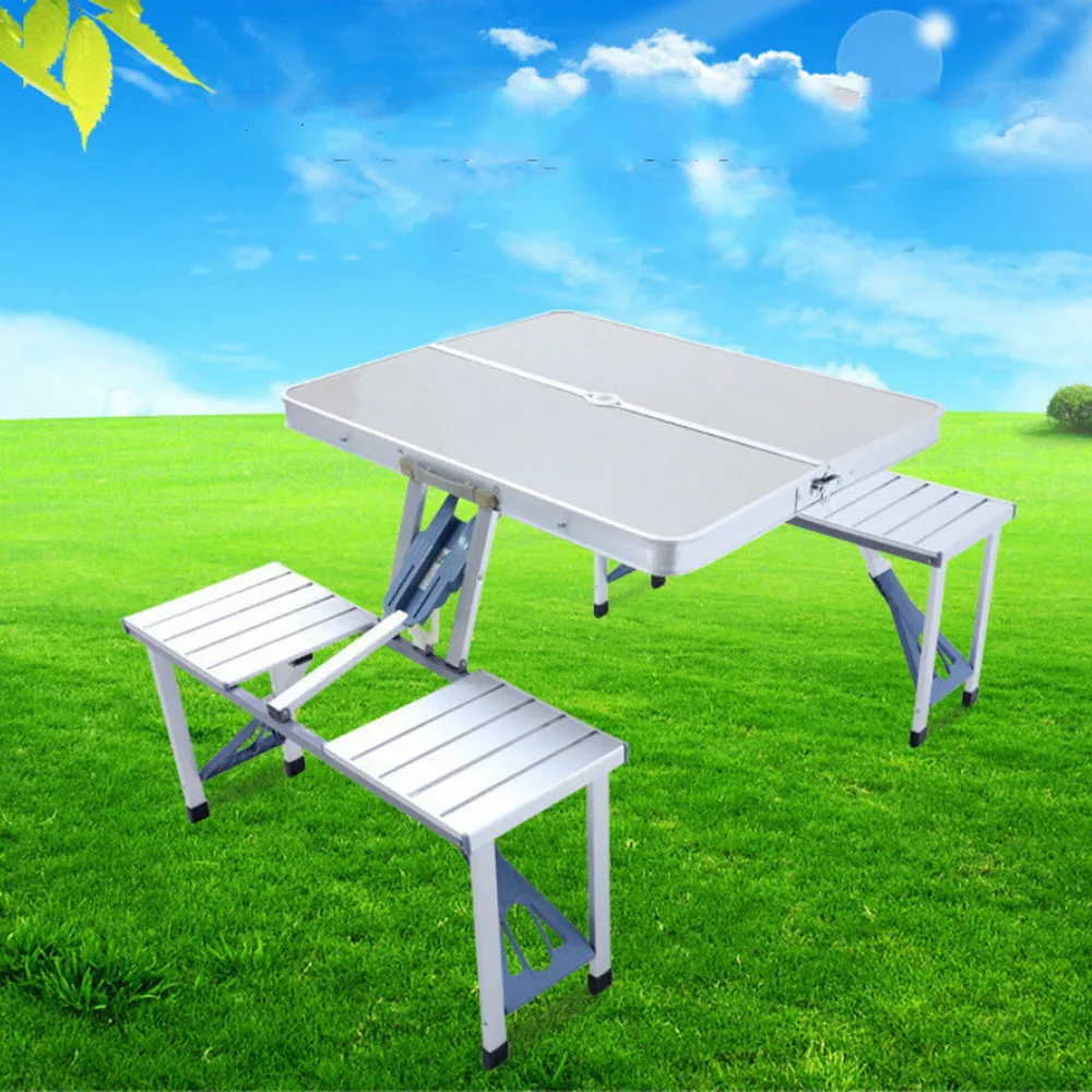 

Outdoor folding table and chairs Aluminum alloy portable table set picnic table LM01111034