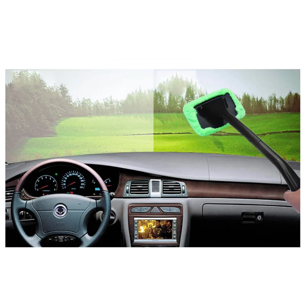 

Clearance Sale Auto Window Cleaner Windshield Fast Easy Shine Brush Handy Washable Cleaning Hard-To-Reach Tool Brushes for Car