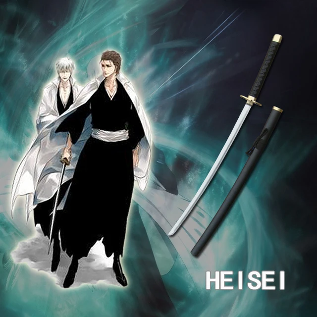 Japanese Anime Bleach Katana Gin Ichimaru Shinso Folded Steel Sword