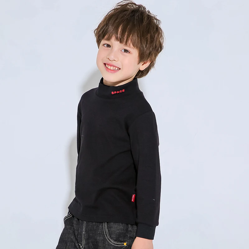 Pioneer kids/новая футболка с длинным рукавом для мальчиков; детская одежда; Базовая однотонная водолазка для мальчиков; качественные хлопковые футболки; BCT809085