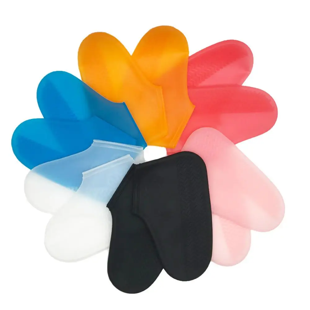 

Rain Day Shoes Cover Unisex Reusable Rain Gear Boots Snow Shoes Covers Waterproof Shoes Overshoes Clear Silicone Flat