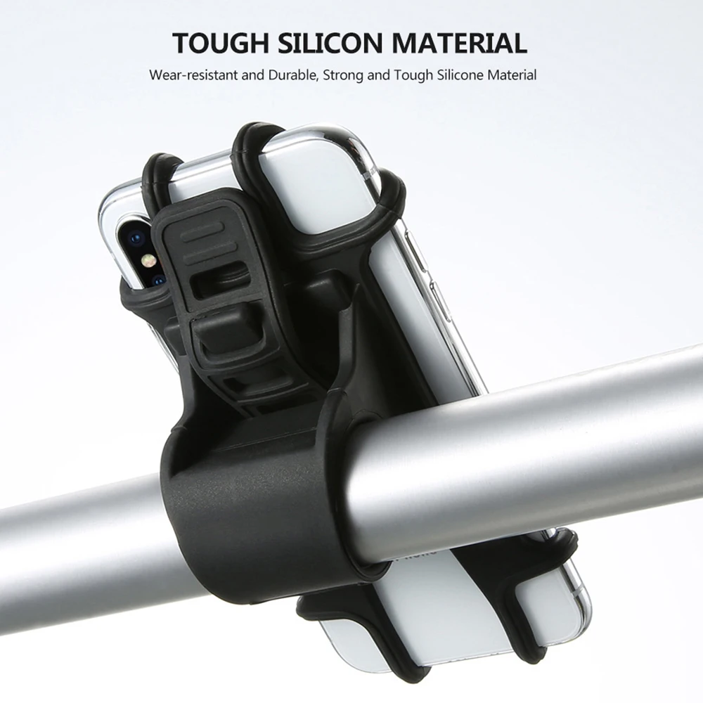 

Universal Silicone Adjustable Pull Button Anti-shock Smart Phone GPS Holder Mount Bracket for Bicycle Bike Motorcycle