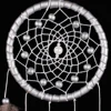 Indian White Dream Catcher Wall Car Hanging Decoration Silver Feather Core Bead Handmade Dreamcatcher 5
