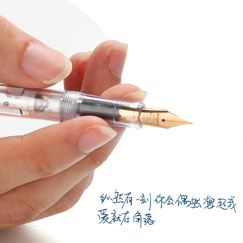 Ручка PILOT 78 г, FP-78G, Студенческая ручка с чернилами, прозрачная тонкая ручка EF/F/M с наконечником, подарочная ручка с золотыми чернилами, инструменты для рисования