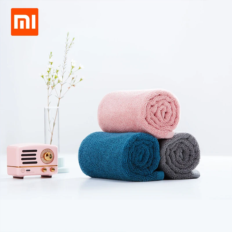 

XIAOMI 32x70cm Towel 100% Cotton 5 Colors Strong Water Absorption Bath Soft Comfortable Beach Face Hand Towels For family