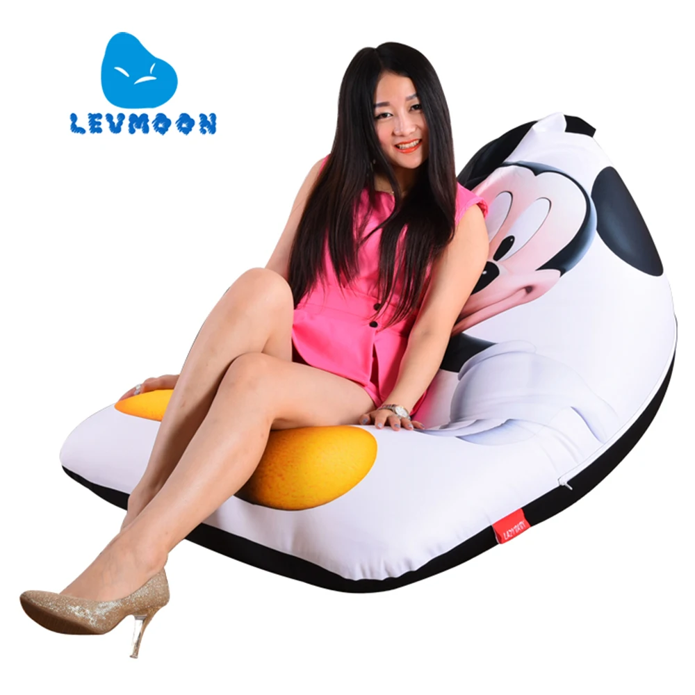 LEVMOON Beanbag диван стул мышь печать сиденье zac комфорт мешок Bean кровать крышка без