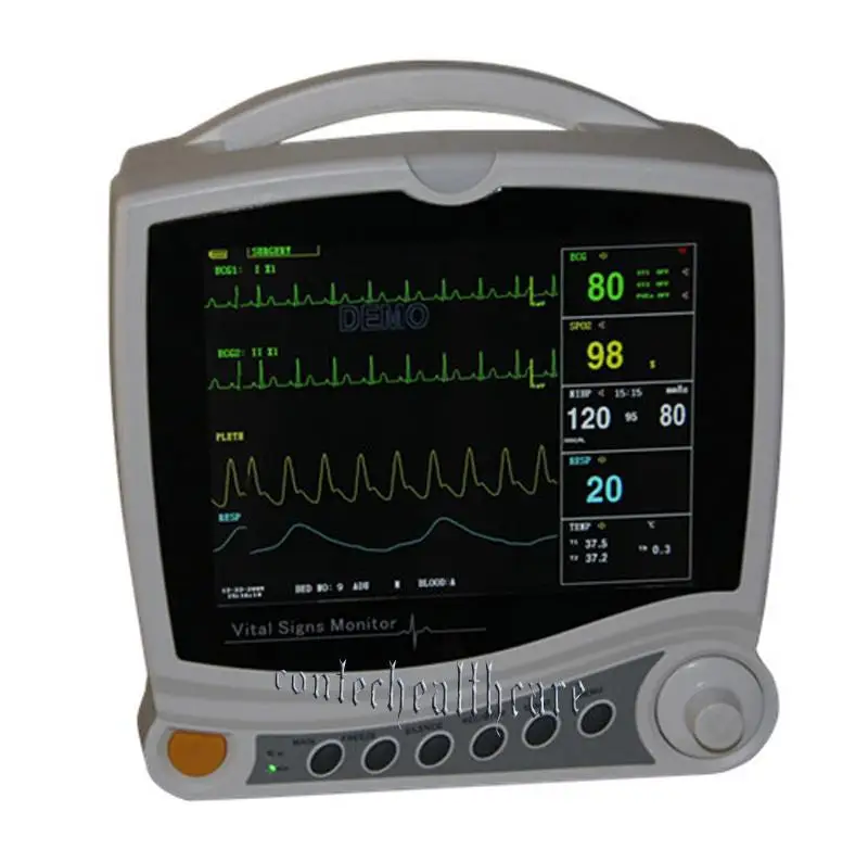 CMS6000C монитор пациента в отделении интенсивной терапии/ЭКГ/NIBP, SPO2, PR, соответственно, температура, 5-параметры, CONTEC