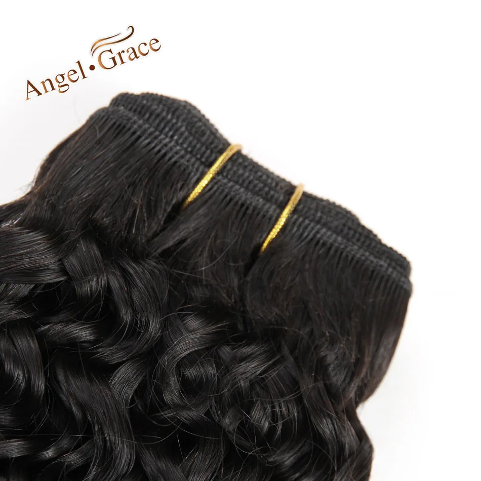 Angel Grace Hair Malaysian Kinky Curly Human Hair 3 Bundles With Closure Free/Middle Part Lace Closure Remy Hair Extensions Angel Grace Hair Malaysian Kinky Curly Human Hair 3 Bundles With Closure Free/Middle Part Lace Closure Remy Hair Extensions