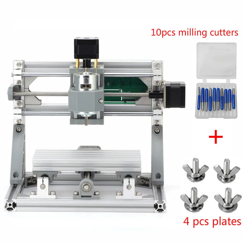 DIY 1610 гравер CNC Rounter трехосевой мини-станок с ЧПУ рабочая зона 16*10*4,5 см PCB фрезерный 3 осевой станок с GRBL управлением - Цвет: 1610 Router