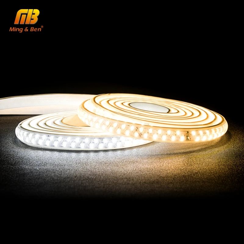 Светодиодный гибкие полосы 1-20 м без мерцания 220 V SMD2835 Водонепроницаемый IP67 188