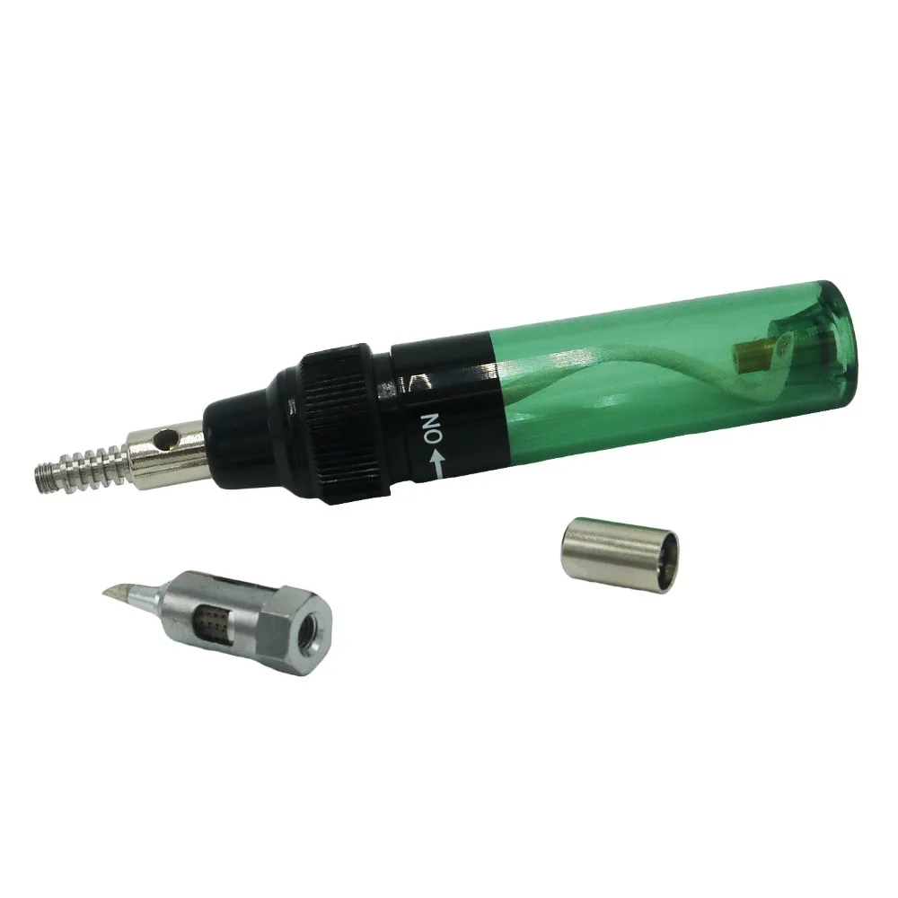 2015 Wholesale Green Hand Held Pencil Lighter Blowtorch Portable Butane