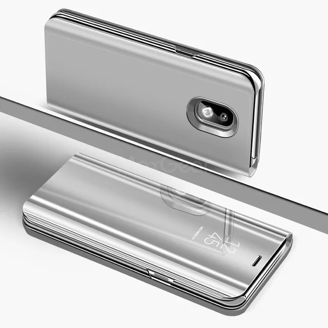 Чехол для samsung Galaxy J7, роскошный зеркальный флип-чехол для смартфона samsung J7 SM-J730F J730, чехол s Coques 5,5" - Цвет: Серебристый
