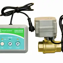 Интеллектуальный контроллер утечки воды с DN15 электрический клапан латунный, 3VDC устройство сигнализации утечки воды, детектор утечки воды