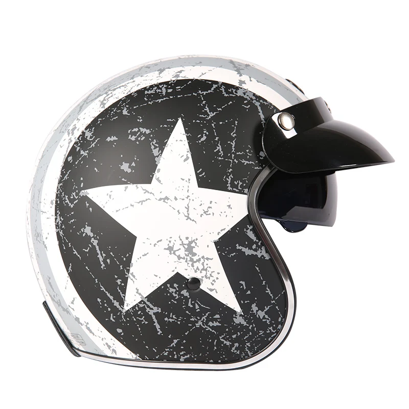 Винтажный мотоциклетный шлем TORC T57 с открытым лицом для езды на мотоцикле в стиле