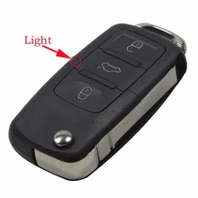 3 Кнопки Складные Флип Дистанционное Ключевые Shell Для Volkswagen VW Golf Passat Polo Jetta Touran Бора Sharan Transporter с логотипом