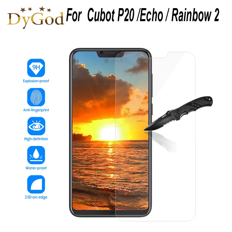 

DyGod For CUBOT P20 /Echo/Rainbow 2 Tempered Glass Front Glass Screen Protector Mobile Accessories Anti-shatter Film