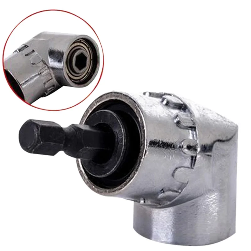 

1/4inch Hex Bit Socket Holder Adapter 105 Degree Right Angle Driver Angle Extension Power Screwdriver Drill Attachment